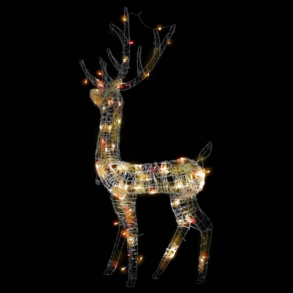 Acrylic Reindeer Christmas Decorations 3 pcs 128cm Multicolour