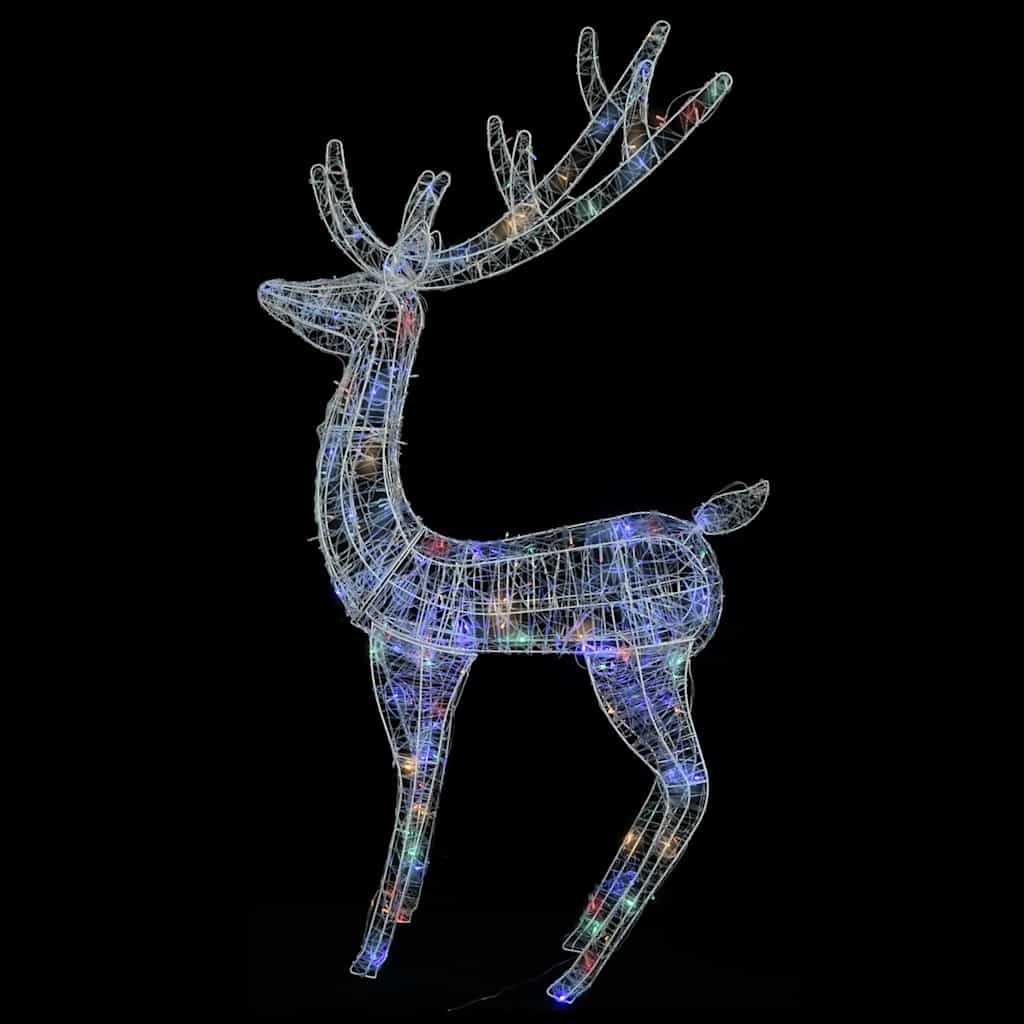XXL Acrylic Christmas Reindeers 250 LED 3 pcs 180cm Multicolour