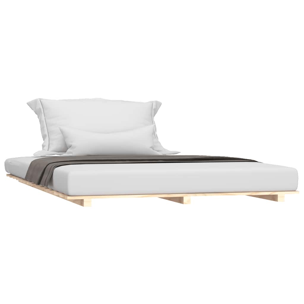 Bed Frame without Mattress 150x200 cm Solid Wood Pine