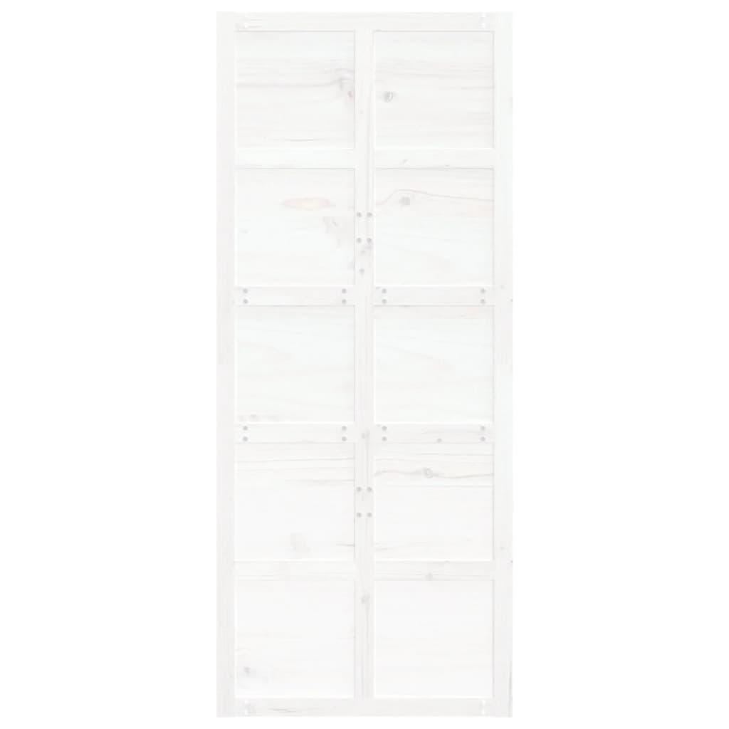 Barn Door White 90x1.8x214 cm Solid Wood Pine
