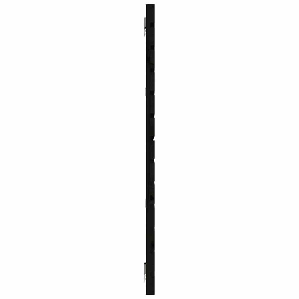 Wall Headboard Black 156 cm Solid Wood Pine