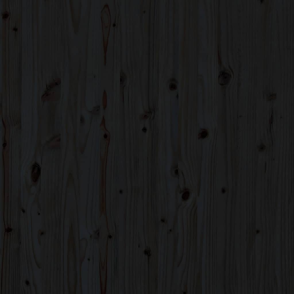 Wall Headboard Black 156 cm Solid Wood Pine