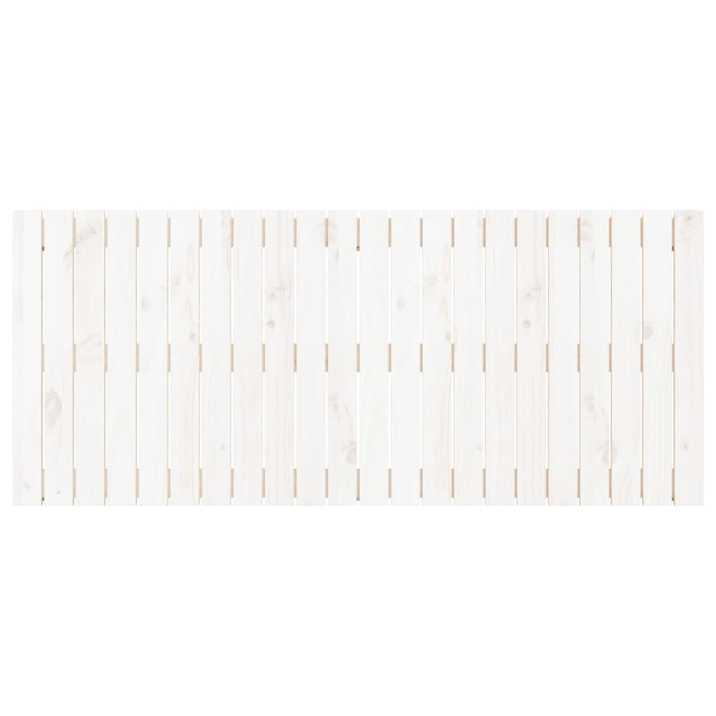 Wall Headboard White 140 cm Solid Wood Pine