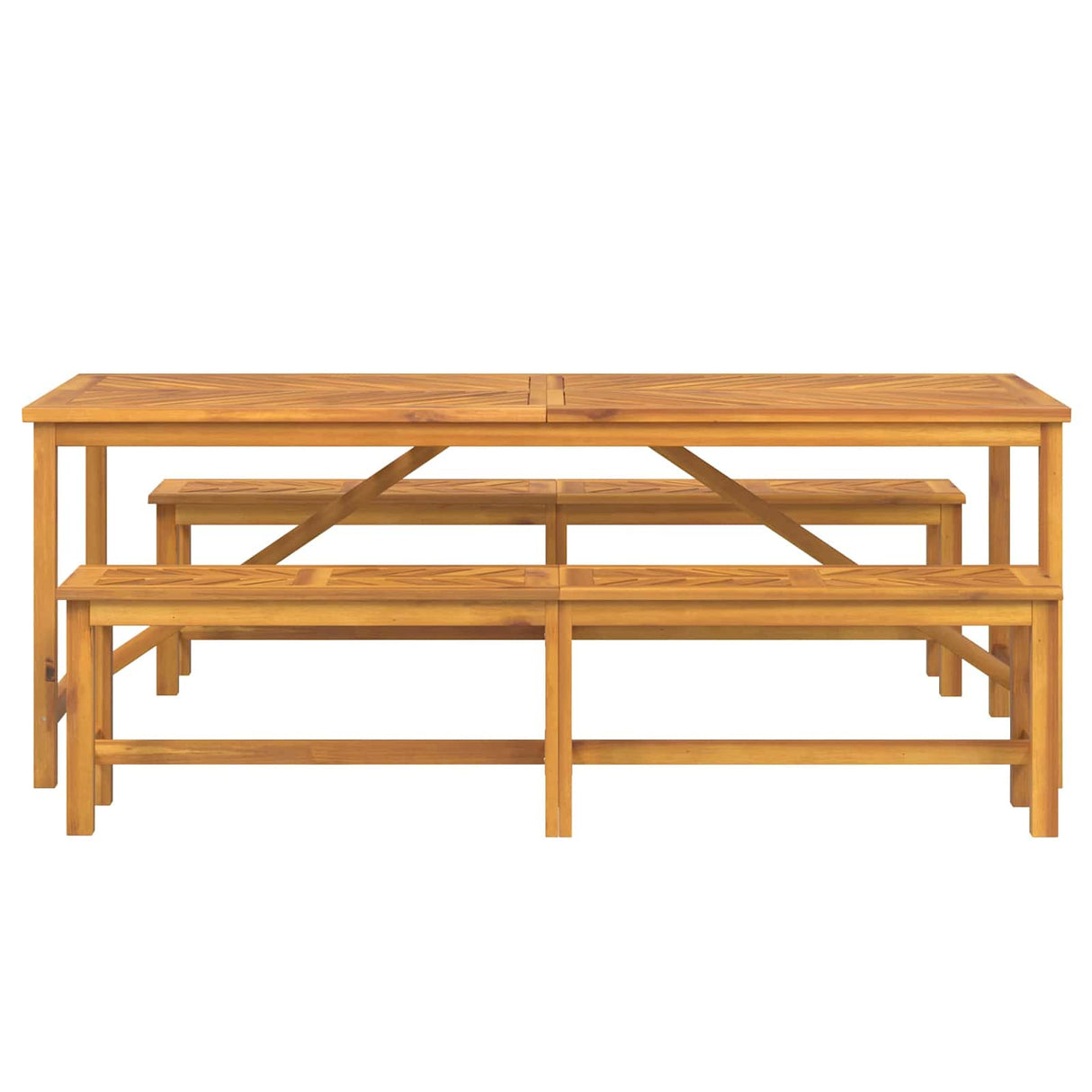 Garden Dining Set 3 pcs Brown Solid Acacia Wood