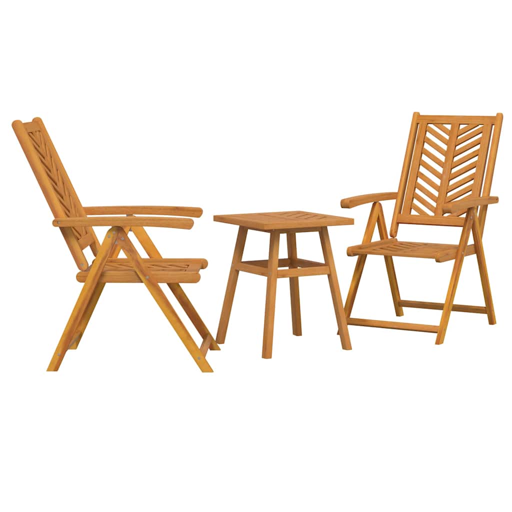 Garden Bistro Set 3 pcs Brown Solid acacia wood
