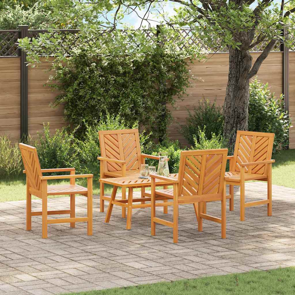 Garden Lounge Set Brown Solid Acacia wood