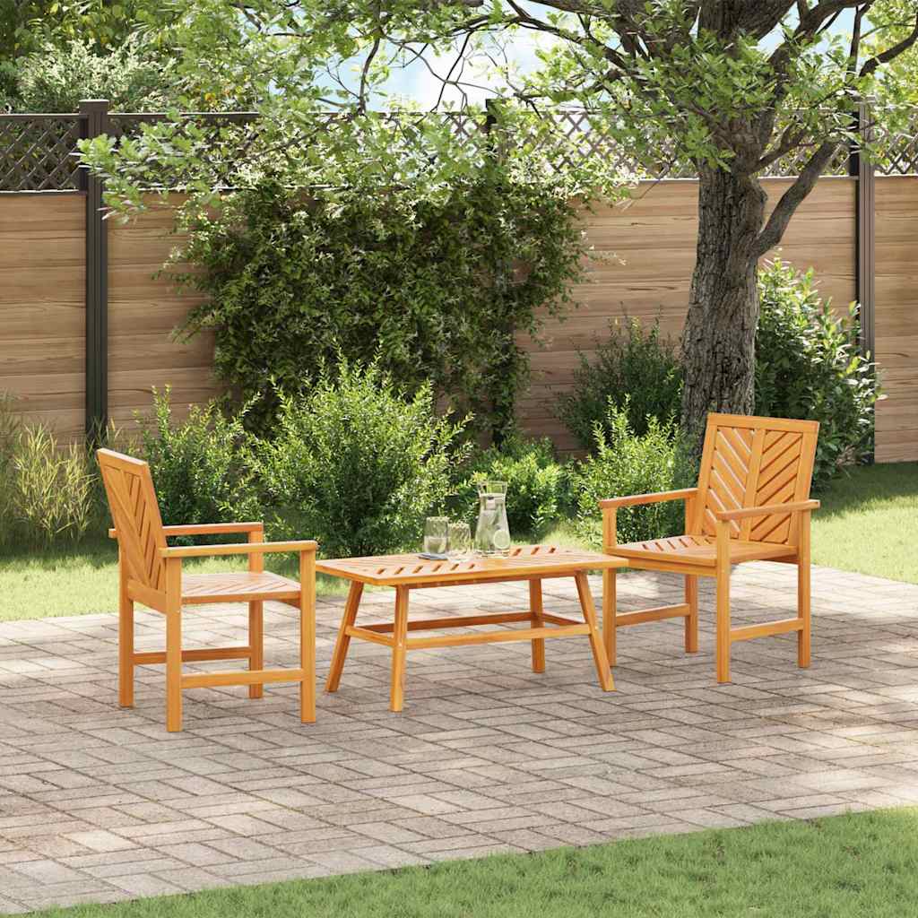 Garden Lounge Set Brown Solid Acacia wood