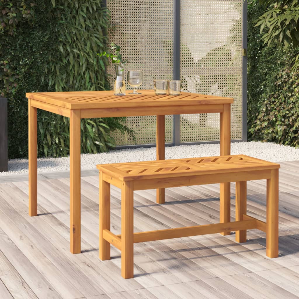 Garden Bench 80 cm Solid Wood Acacia