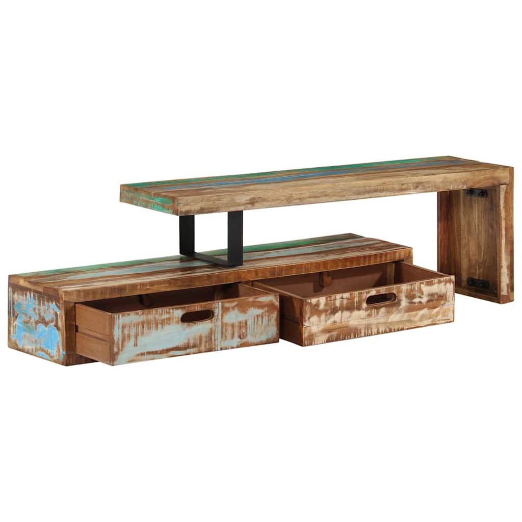TV Stand (118-200)x30x40 cm Solid Wood Reclaimed