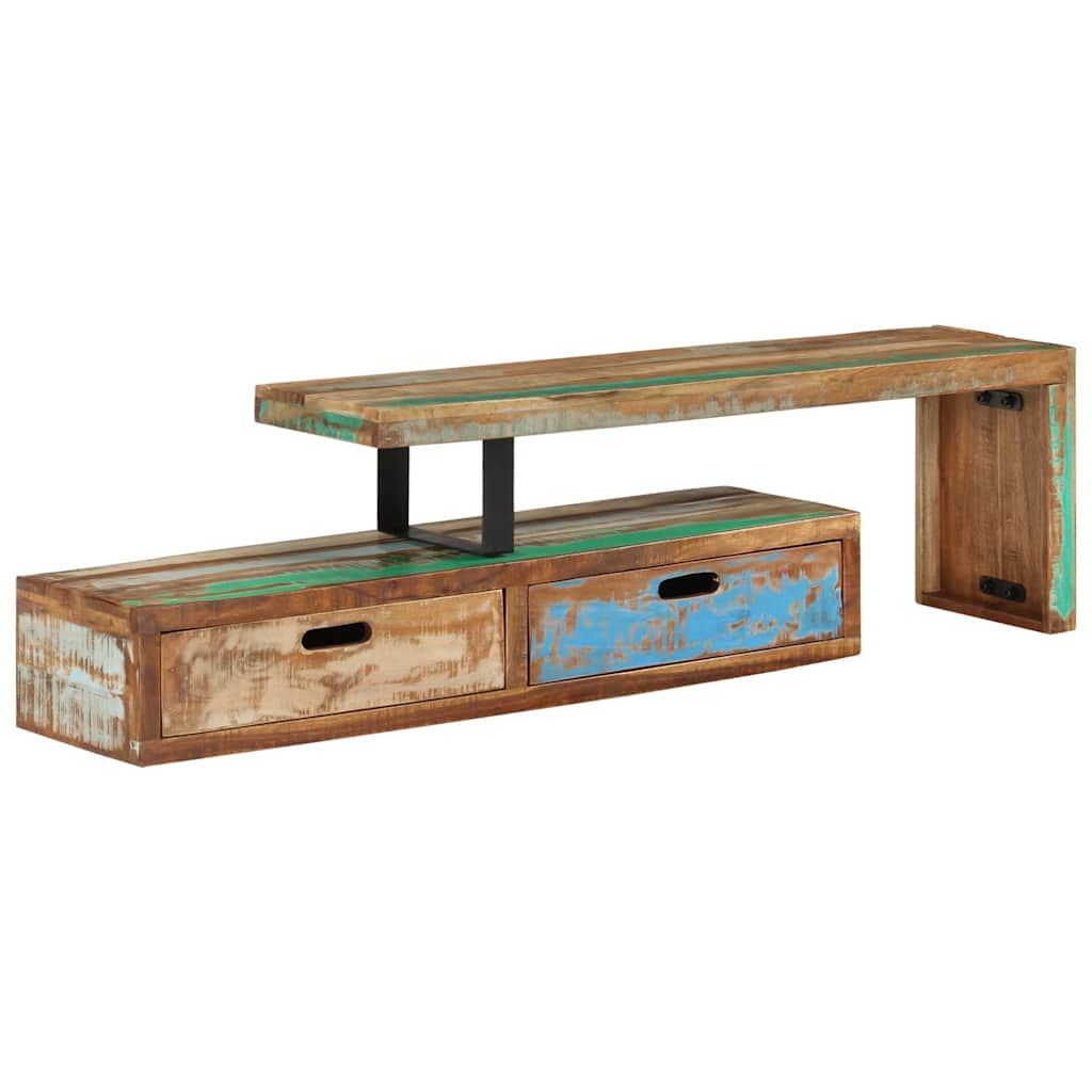TV Stand (118-200)x30x40 cm Solid Wood Reclaimed