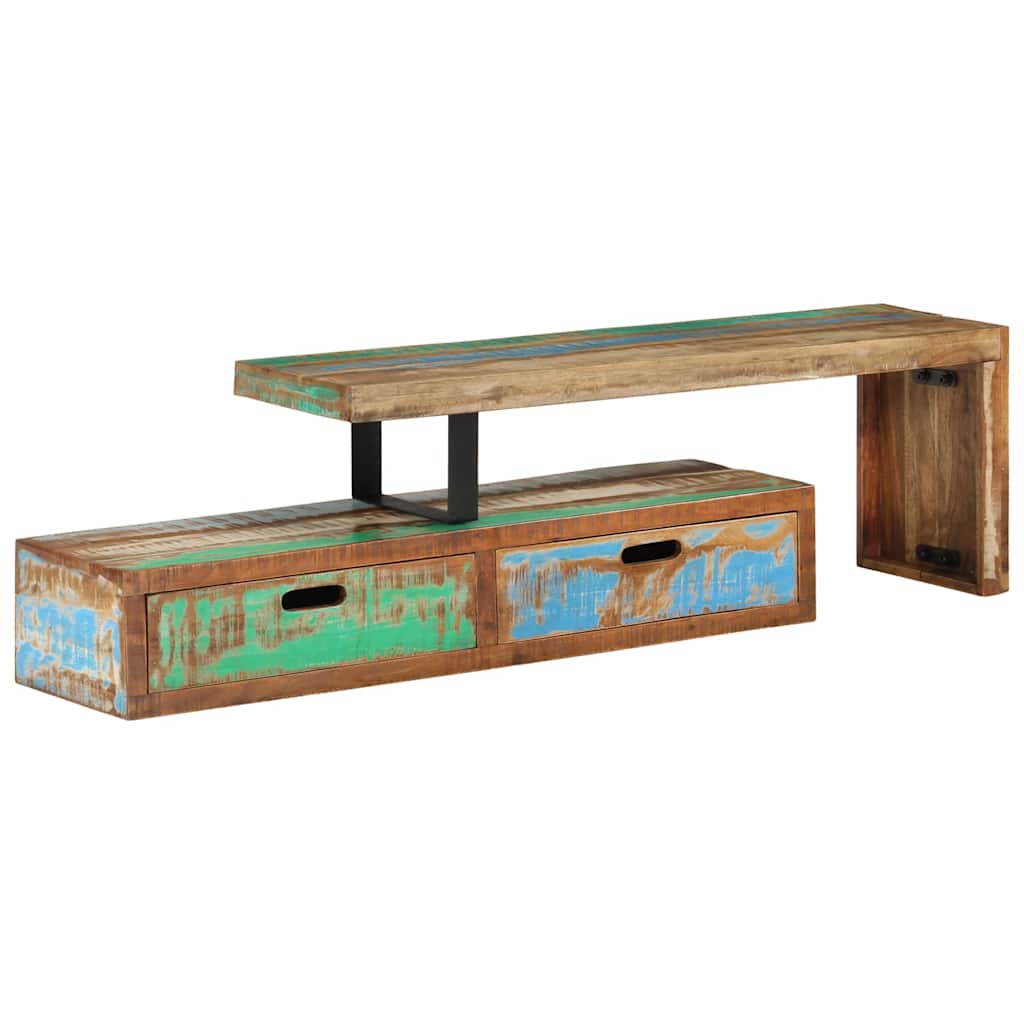 TV Stand (118-200)x30x40 cm Solid Wood Reclaimed