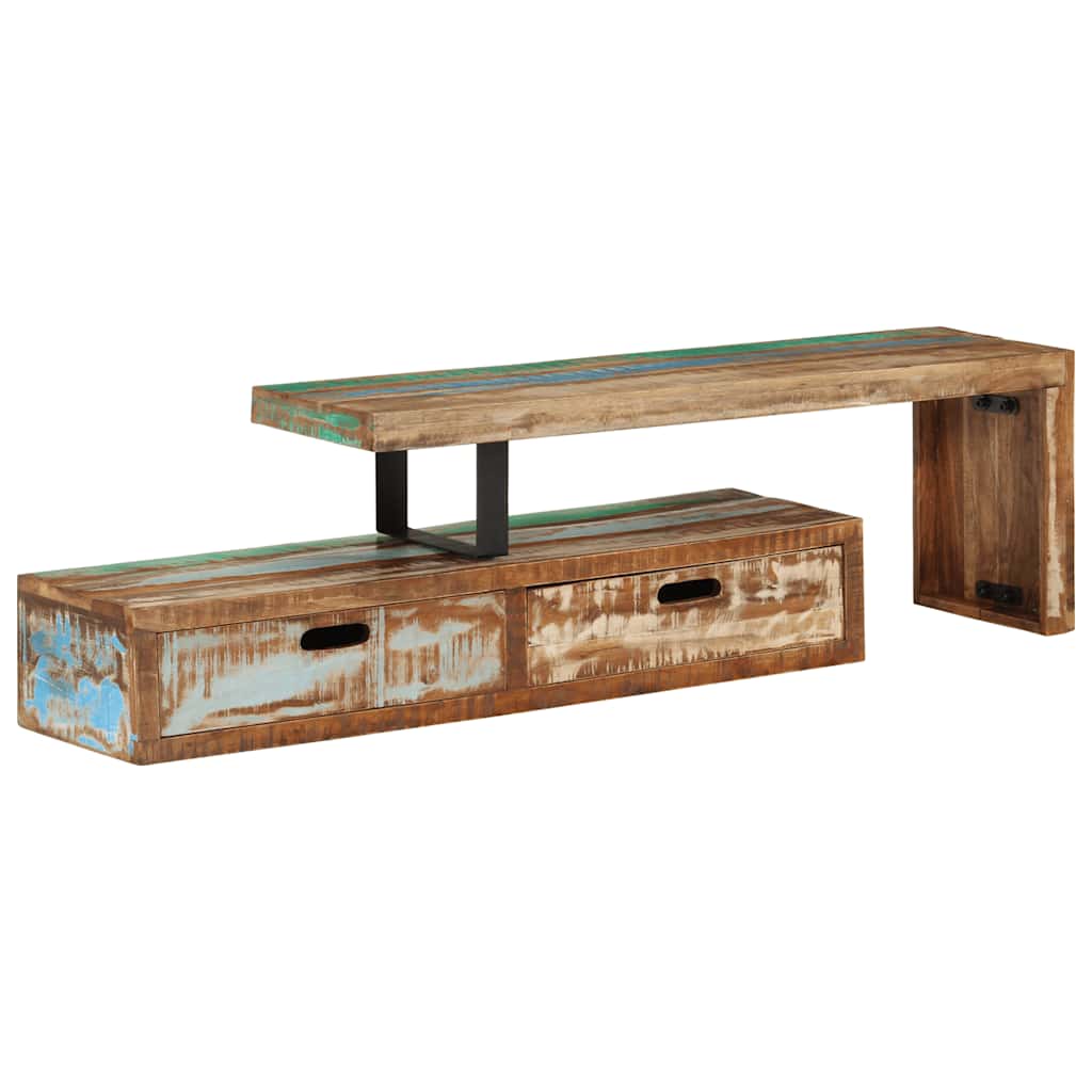 TV Stand (118-200)x30x40 cm Solid Wood Reclaimed