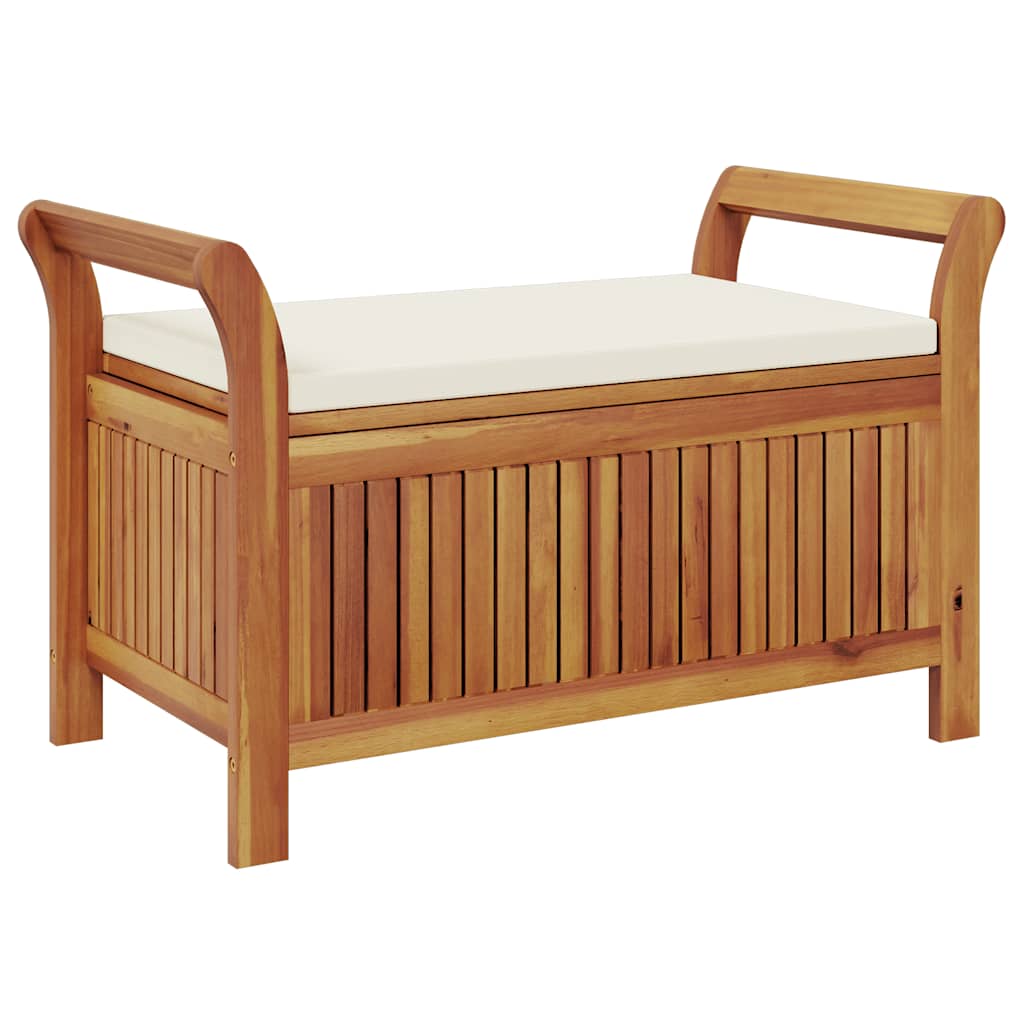 Garden Storage Bench with Cushion 91 cm Solid Wood Acacia