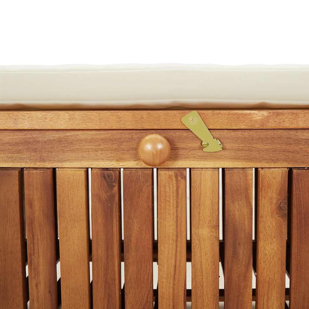 Garden Storage Bench with Cushion 91 cm Solid Wood Acacia