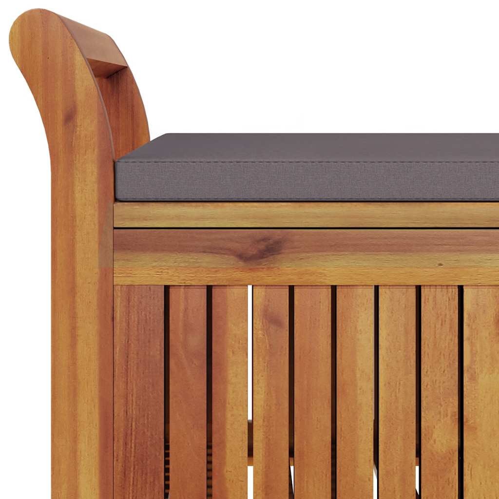 Garden Storage Bench with Cushion 126 cm Solid Wood Acacia