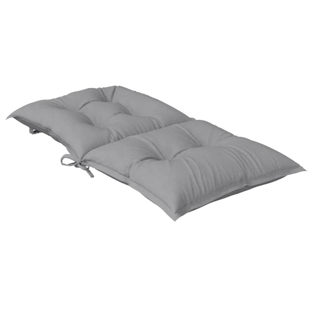 Garden Lowback Chair Cushions 4 pcs Grey 100x50x7 cm Fabric