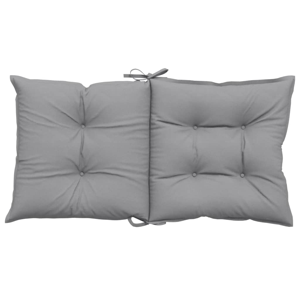 Garden Lowback Chair Cushions 4 pcs Grey 100x50x7 cm Fabric