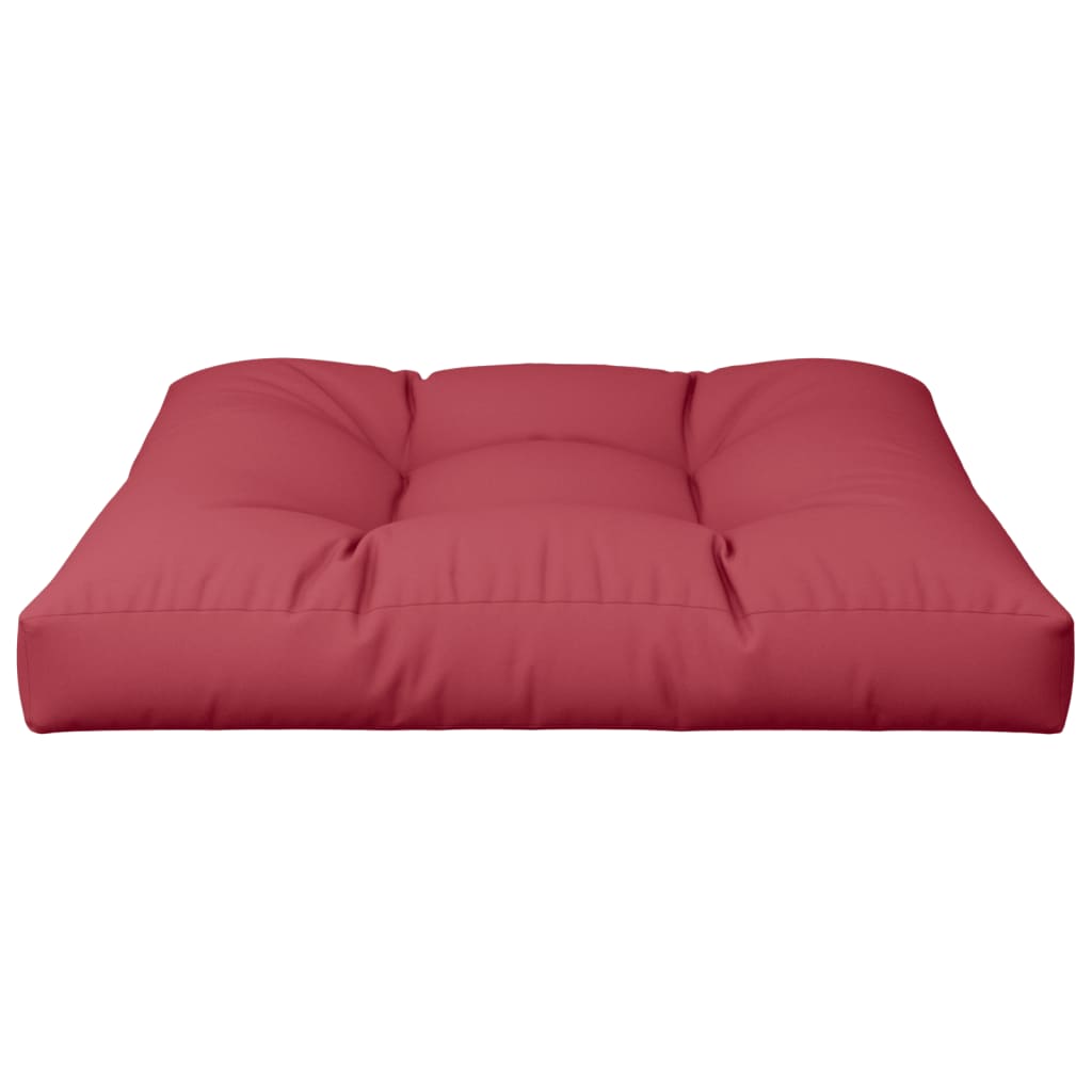 Pallet Cushion Wine Red 80x80x12 cm Fabric