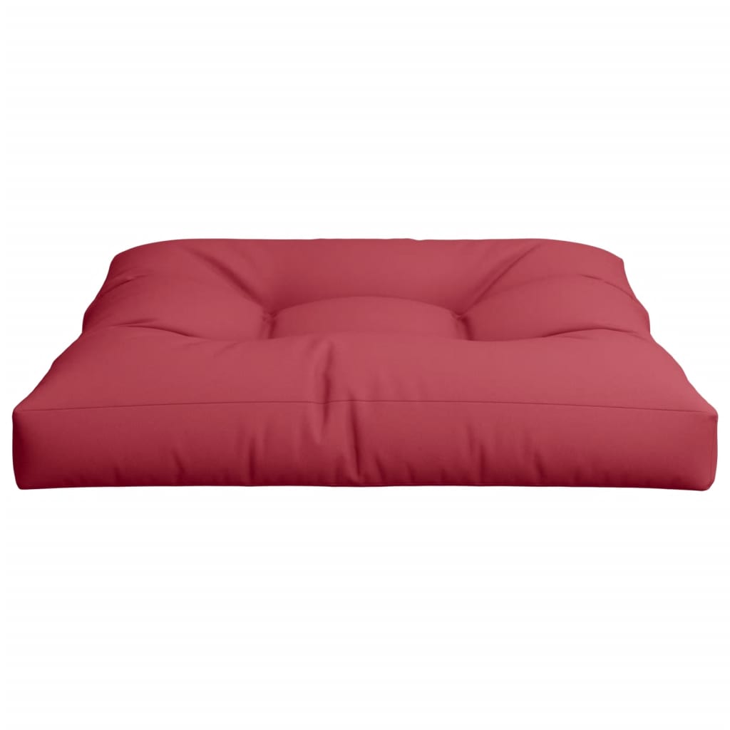 Pallet Cushion Wine Red 80x80x12 cm Fabric