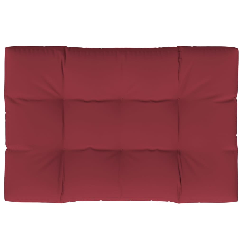 Pallet Cushion Wine Red 120x80x12 cm Fabric