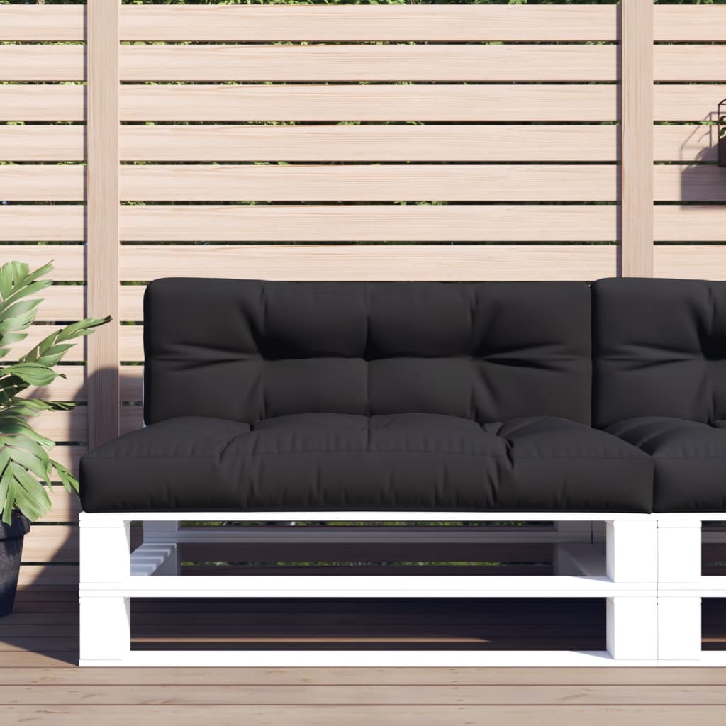 Pallet Cushions 2 pcs Black Fabric