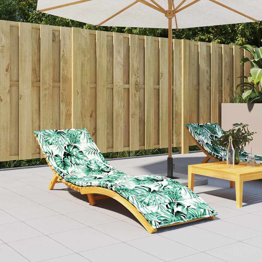 Lounger Cushion Leaf Leaf Pattern 200 x 70 x 3 cm Oxford Fabric
