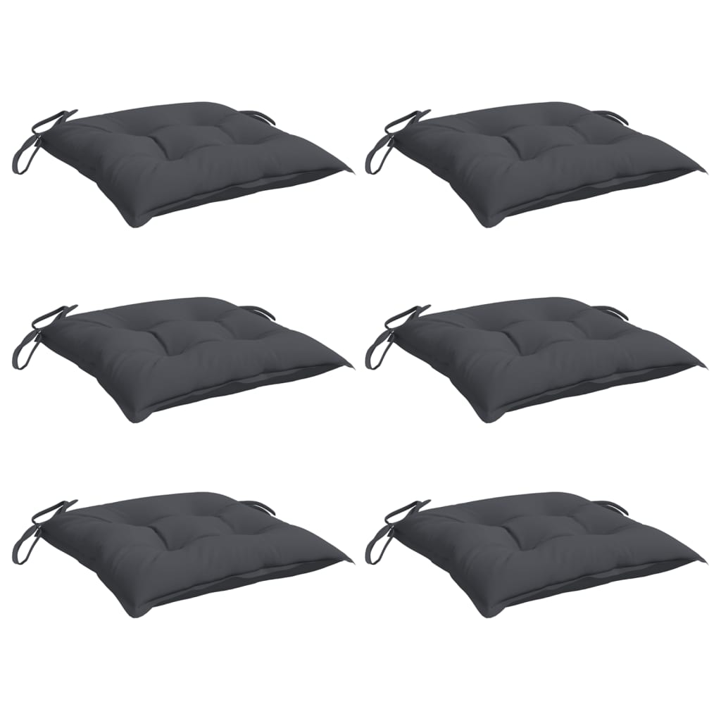 Chair Cushions 6 pcs Anthracite 40x40x7 cm Oxford Fabric