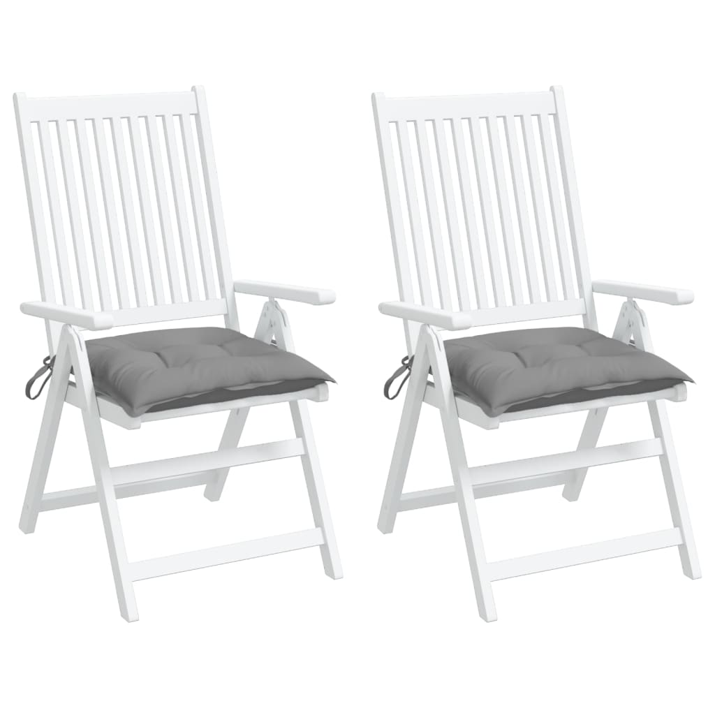 Chair Cushions 2 pcs Grey 40x40x7 cm Oxford Fabric