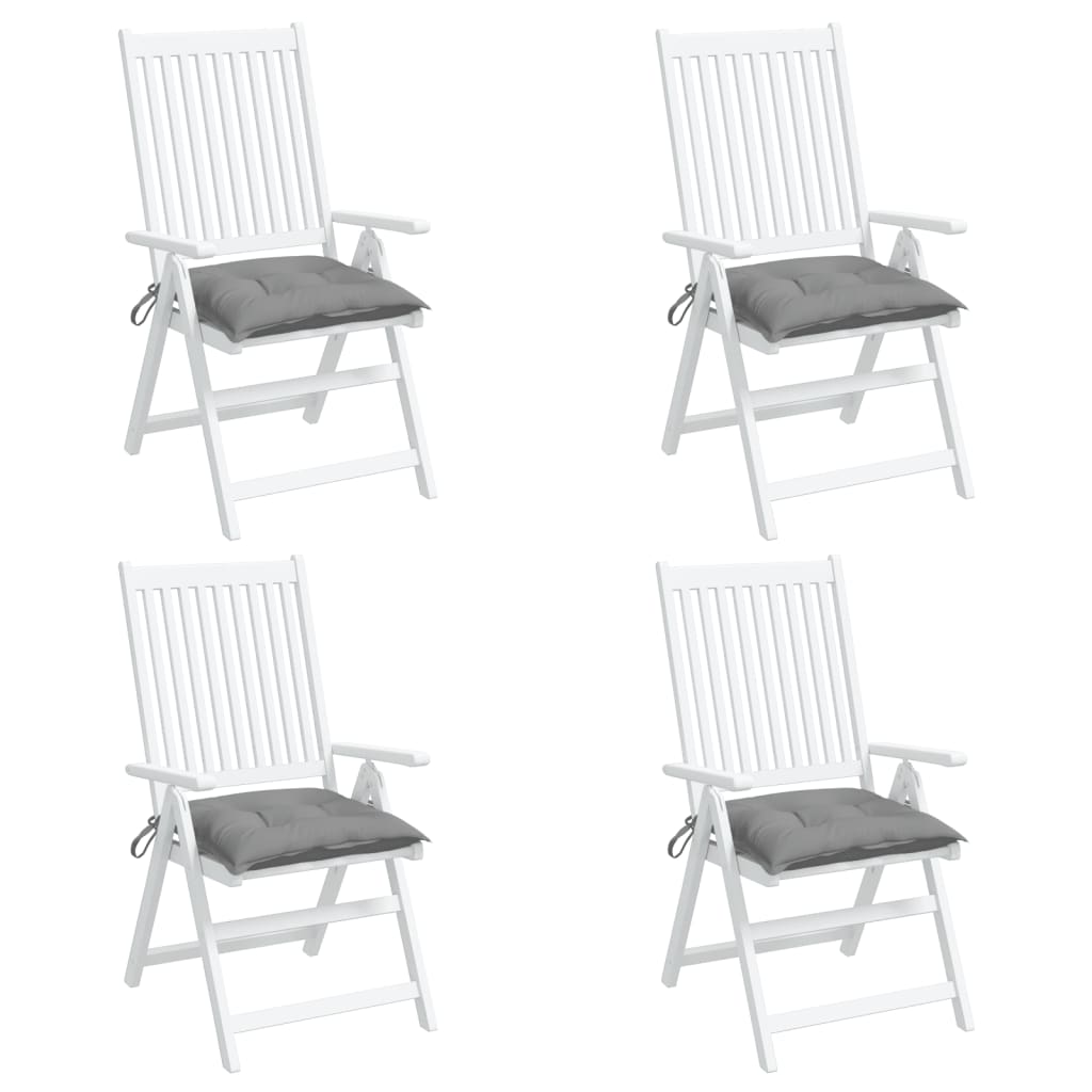Chair Cushions 4 pcs Grey 40x40x7 cm Oxford Fabric