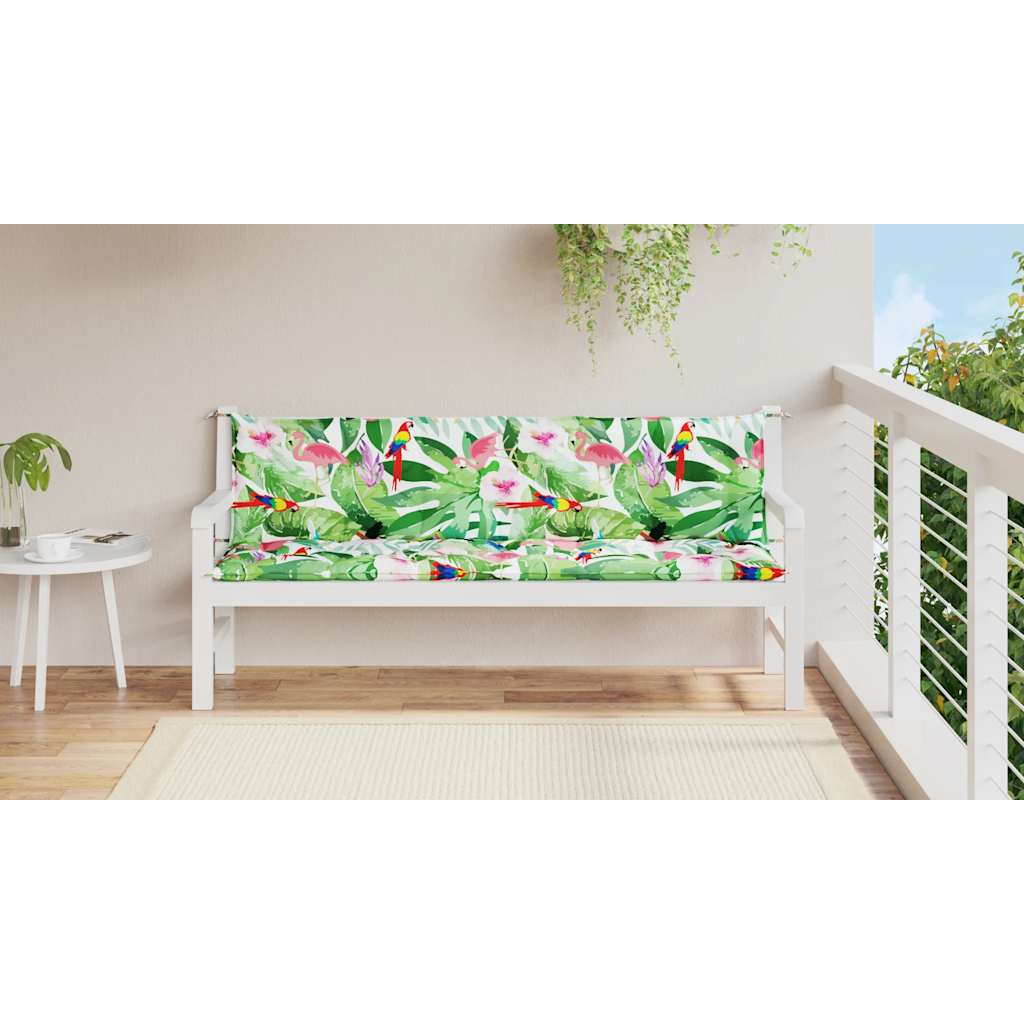 Garden Bench Cushions 2pcs Multicolour 200x50x7cm Fabric