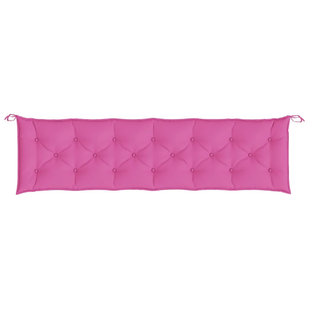 Garden Bench Cushions 2pcs Pink 200x50x7cm Fabric