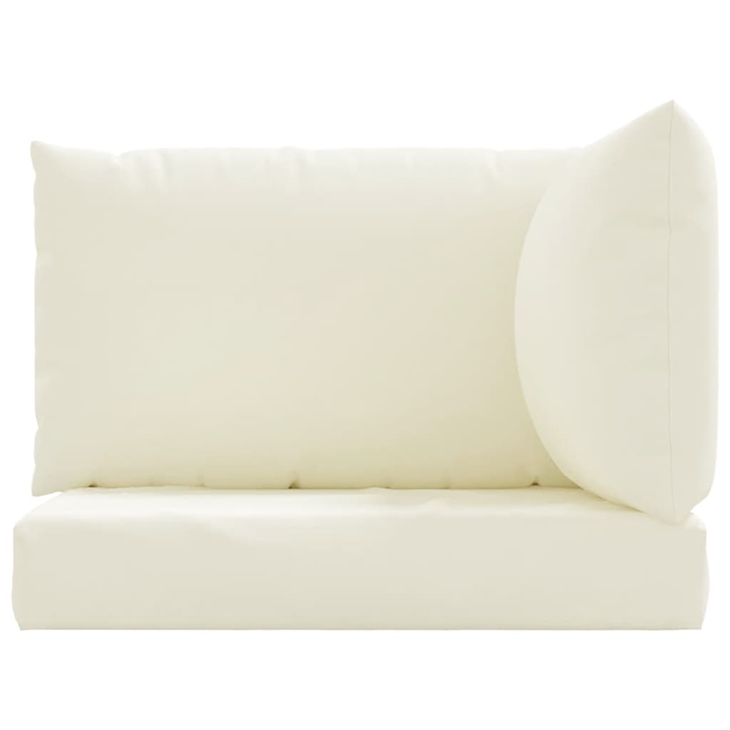 Pallet Cushions 3 pcs Cream White Oxford Fabric