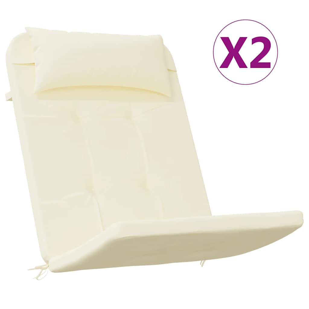 Adirondack Chair Cushions 2 pcs Cream Oxford Fabric