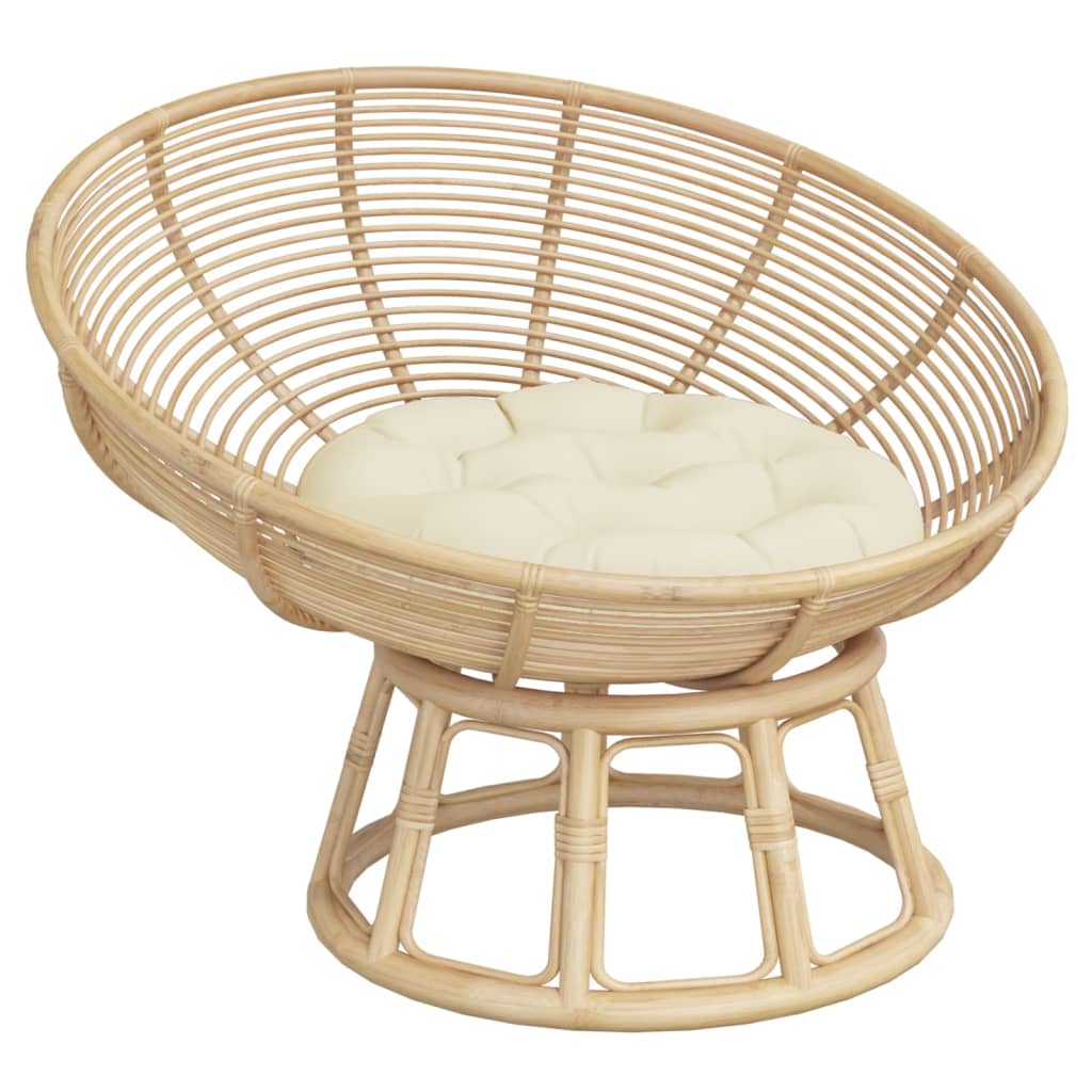 Round Cushion Cream Ø 60 x11 cm Oxford Fabric