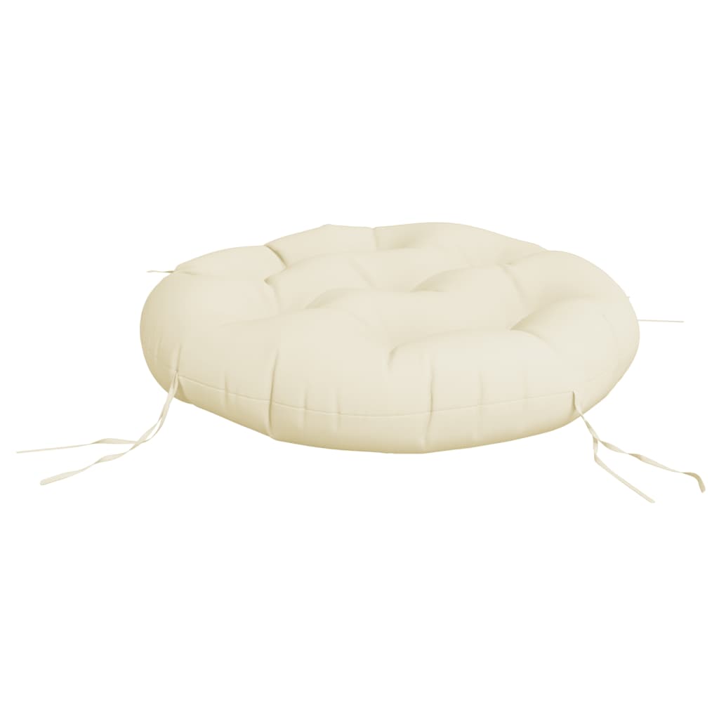 Round Cushion Cream Ø 60 x11 cm Oxford Fabric