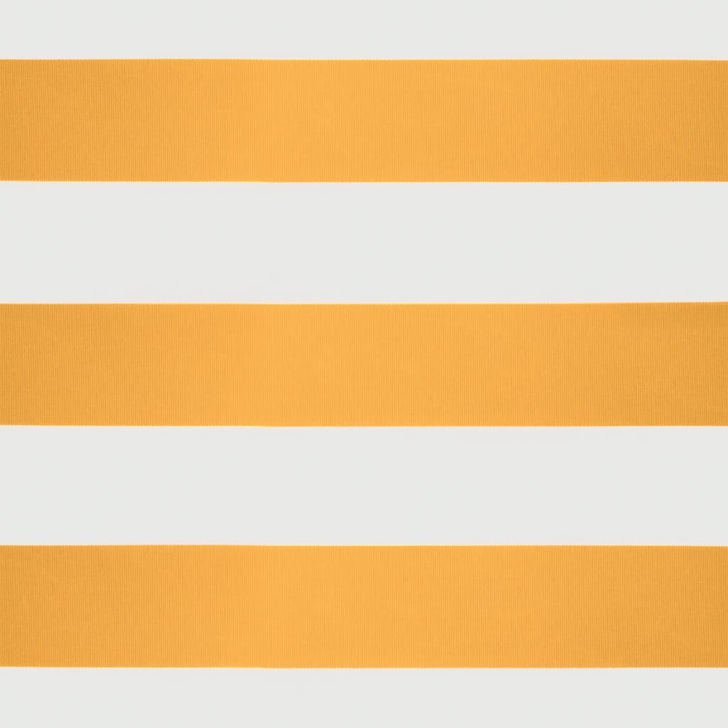 Retractable Awning Yellow and White 3,5x2,5 m Fabric and Aluminium