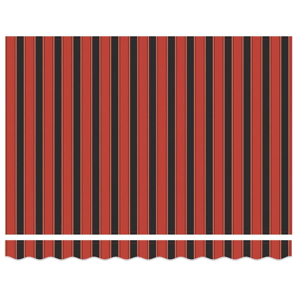 Retractable Awning Orange and Brown 3x2.5 m Fabric and Aluminium