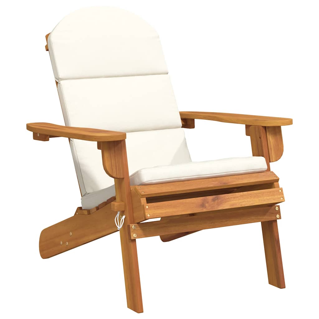 Adirondack Garden Chair with Cushions Solid Wood Acacia