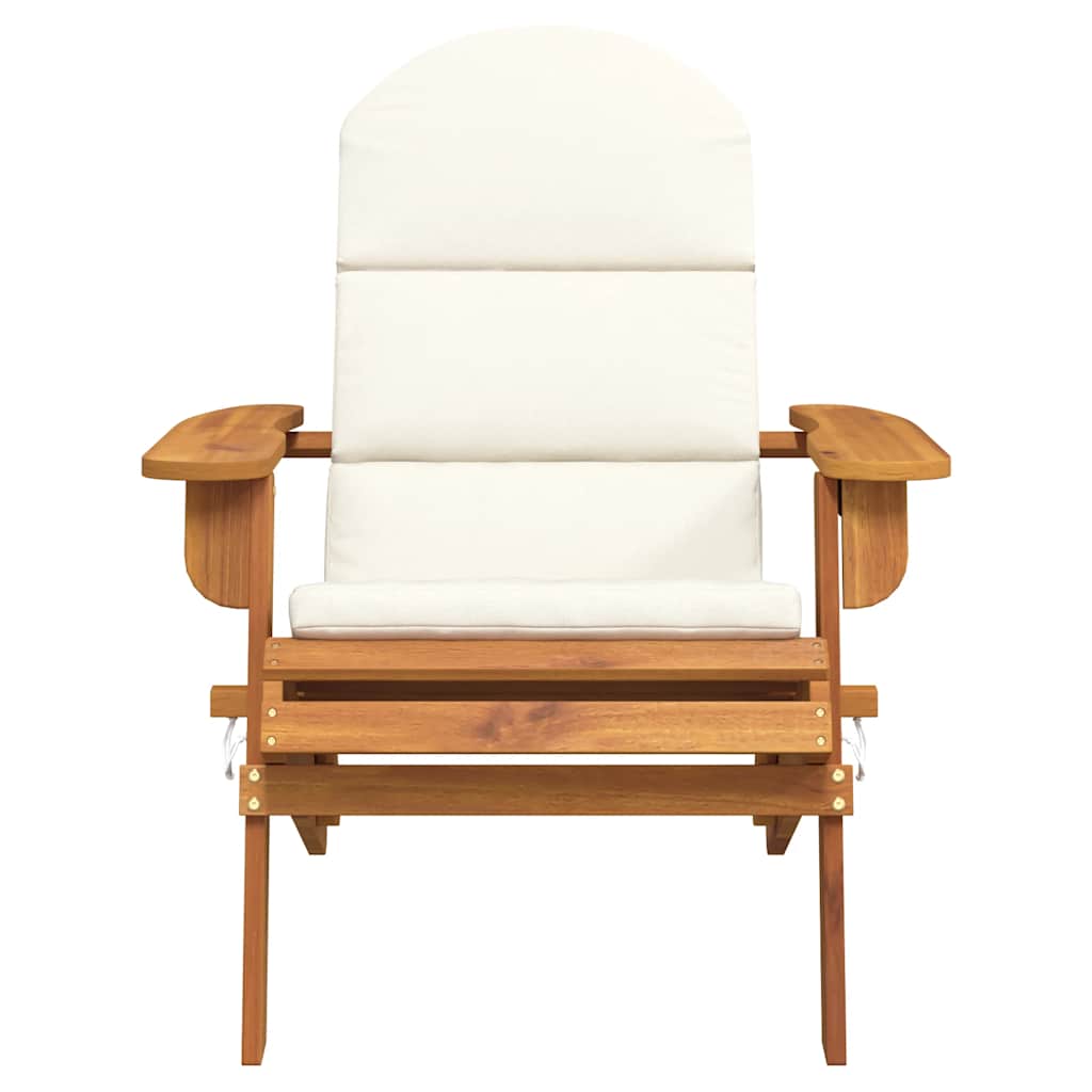 Adirondack Garden Chair with Cushions Solid Wood Acacia