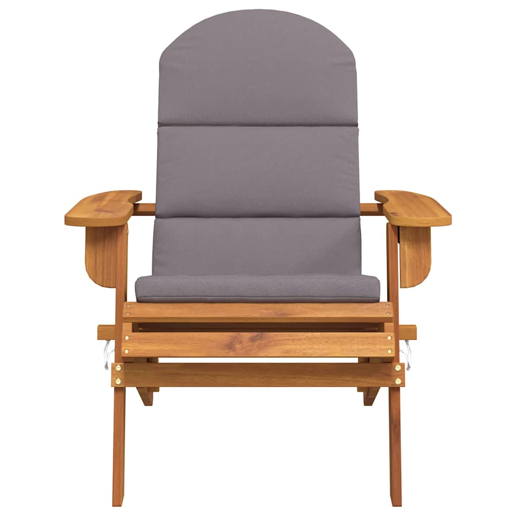Adirondack Garden Chair with Cushions Solid Wood Acacia
