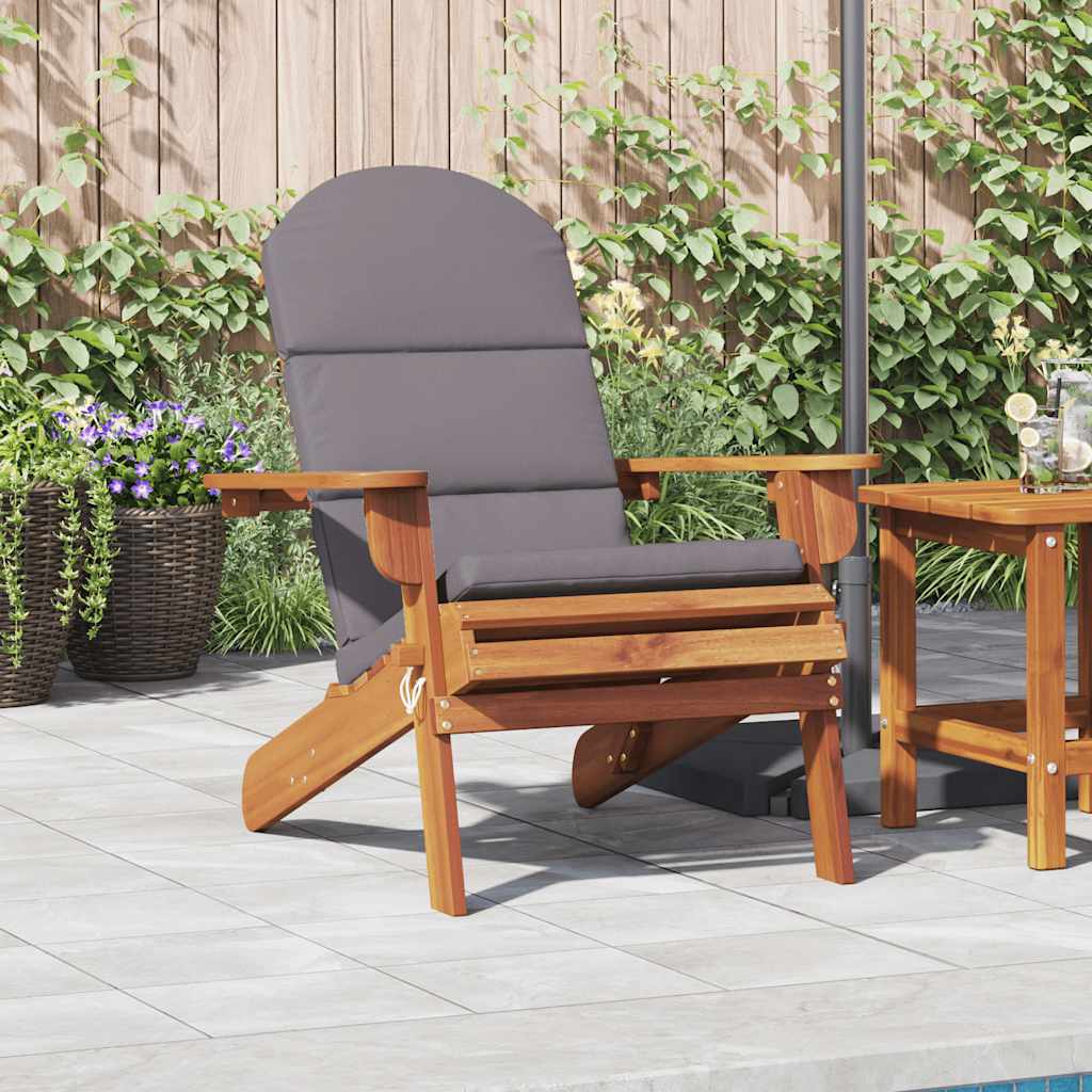 Adirondack Garden Chair with Cushions Solid Wood Acacia