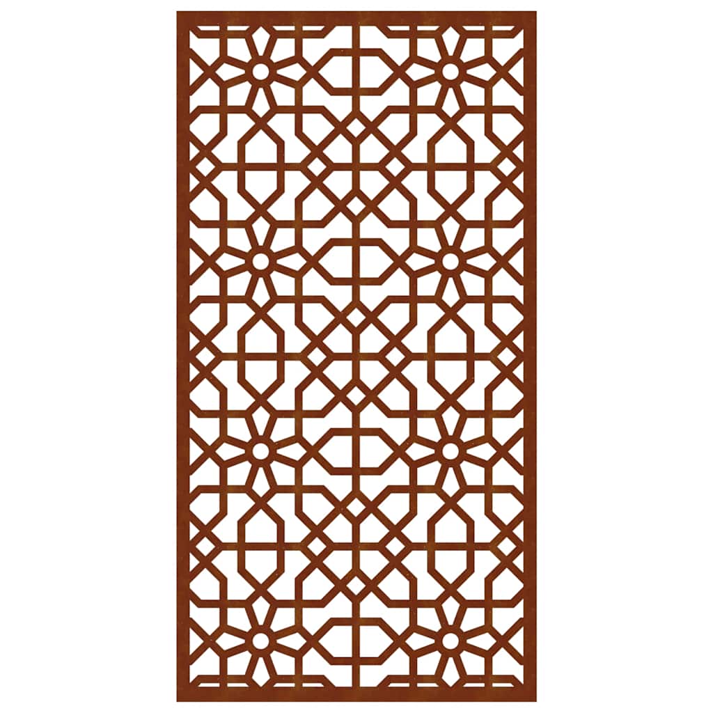 Garden Wall Decoration 105x55 cm Corten Steel Moorish Design