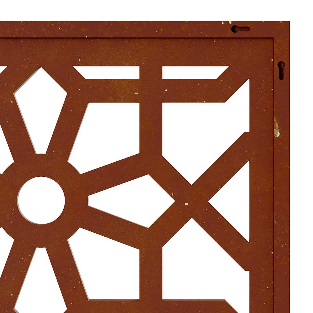 Garden Wall Decoration 105x55 cm Corten Steel Moorish Design