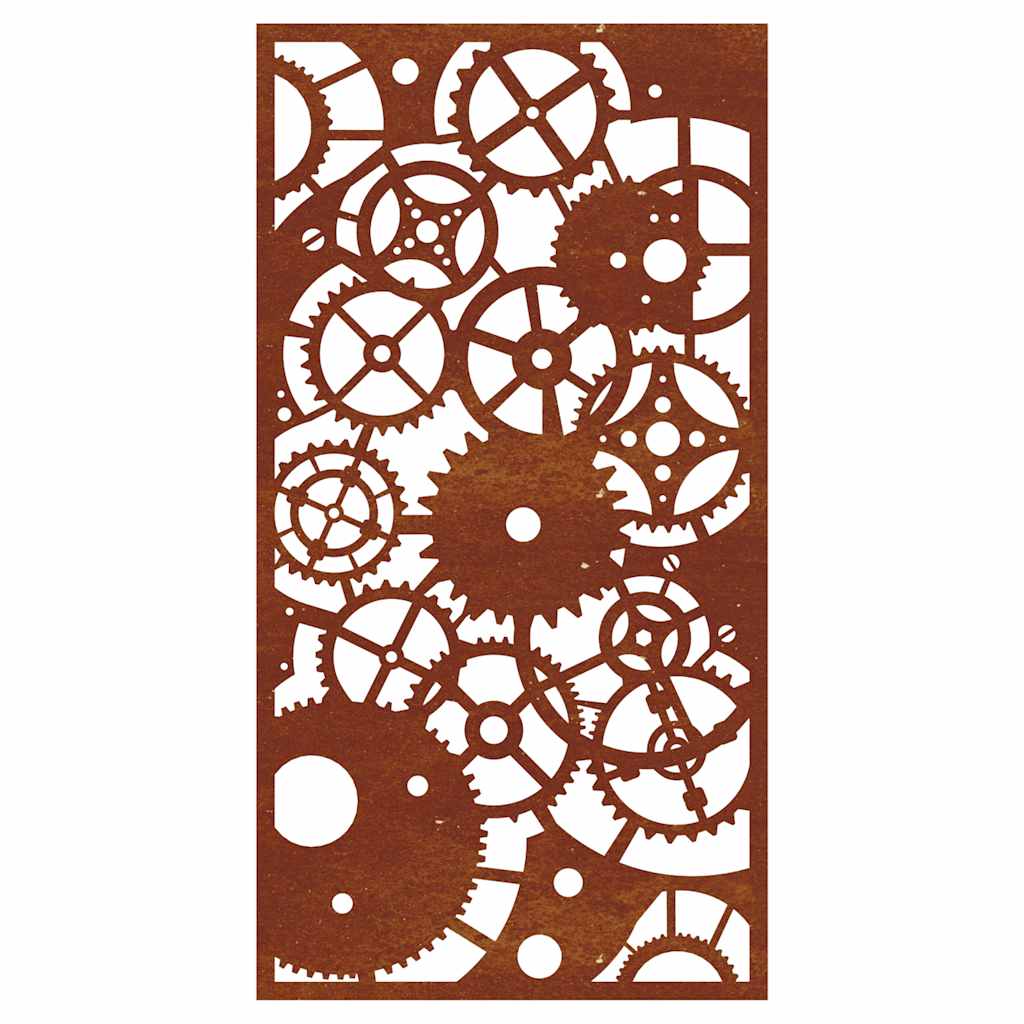 Garden Wall Decoration 105x55 cm Corten Steel Gear Wheel Design