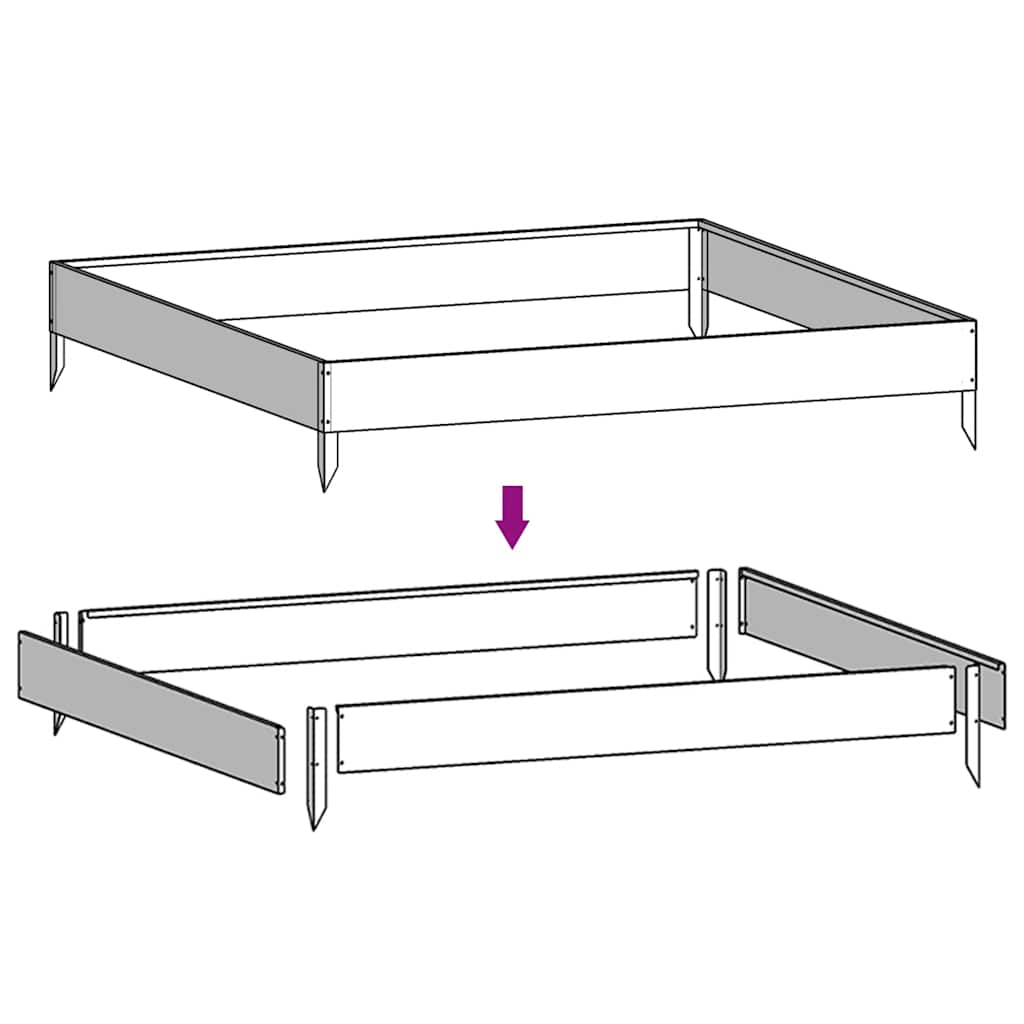 Garden Raised Bed 100x100x26 cm Corten Steel