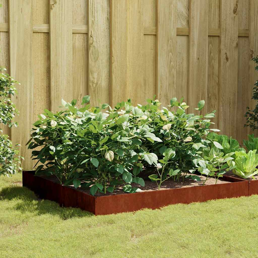 Garden Raised Bed 100x100x26 cm Corten Steel