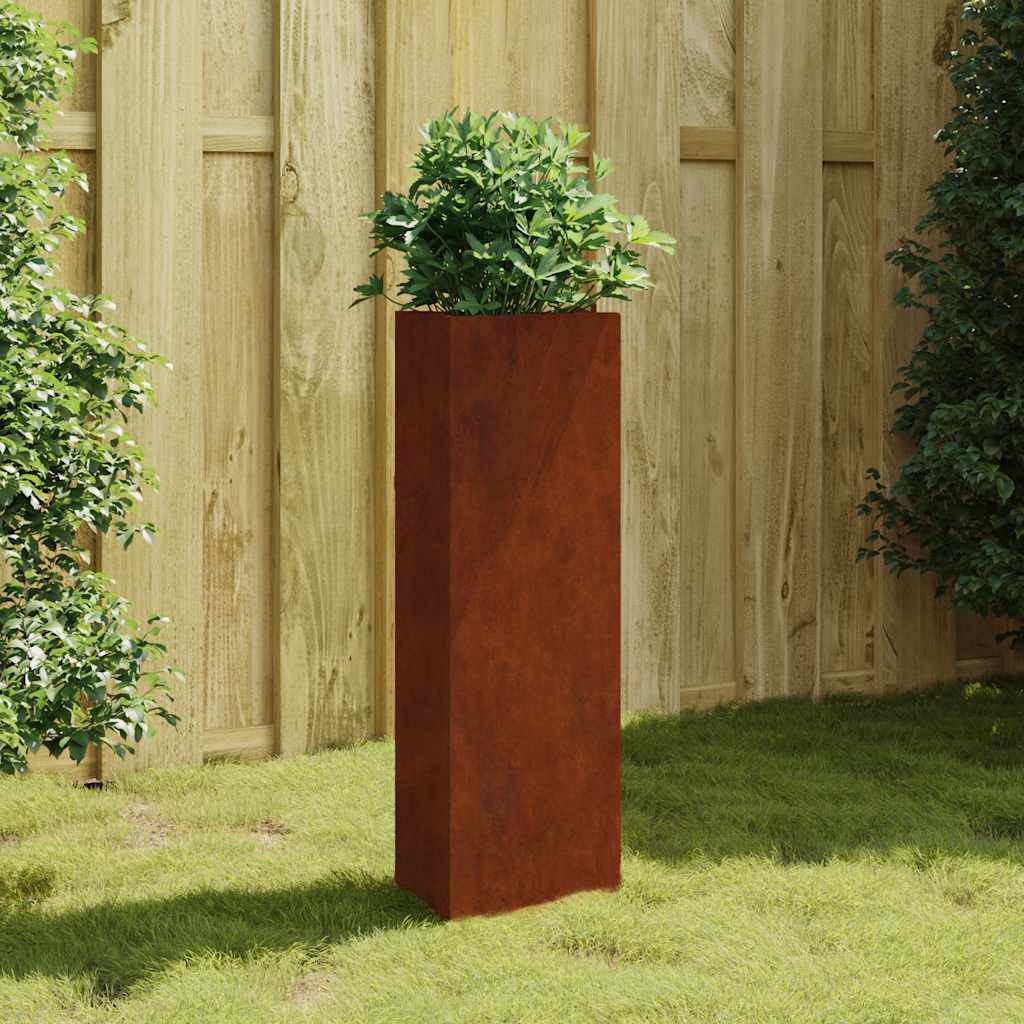 Garden Planter 30x26x75 cm Corten Steel
