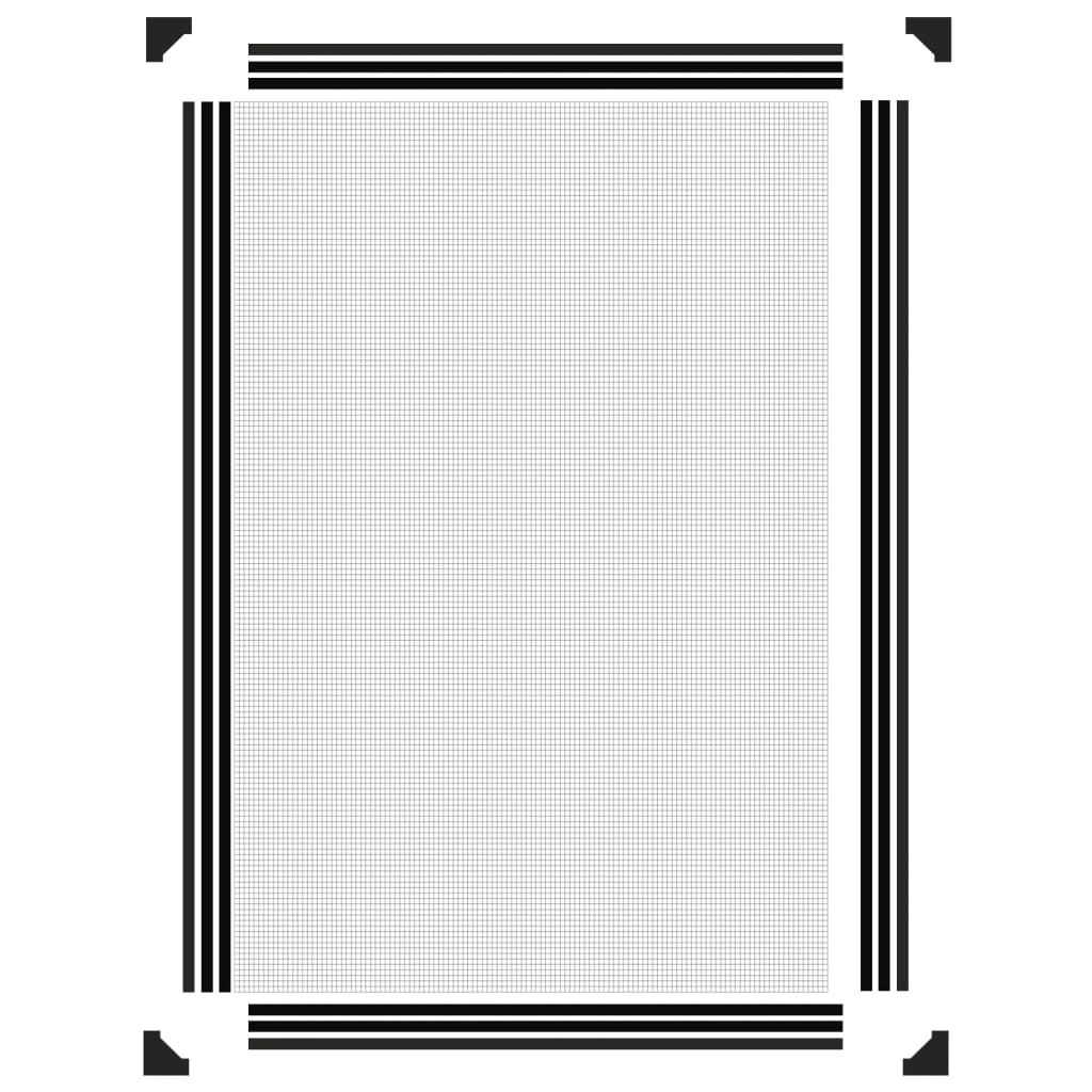 Magnetic Insect Screen for Windows Anthracite 80x120 cm