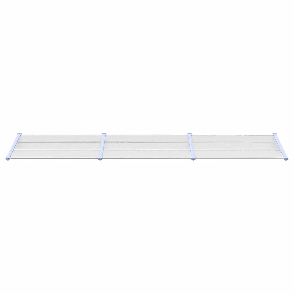 Door Canopy Grey and Transparent 358.5x90 cm Polycarbonate