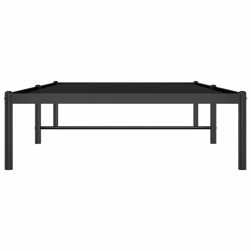 Metal Bed Frame without Mattress Black 90x190 cm
